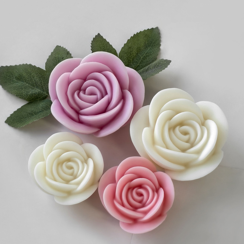 

Rose Flower Scented Candle Silicone Mold DIY Wax Floral Aroma Plaster Mould Soap Making Supplies Wedding Gift