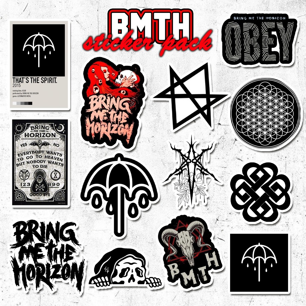 

Stiker Band BRING ME THE HORIZON BMTH | Tahan Air Anti Luntur Garansi 100% | Stiker Aesthetic