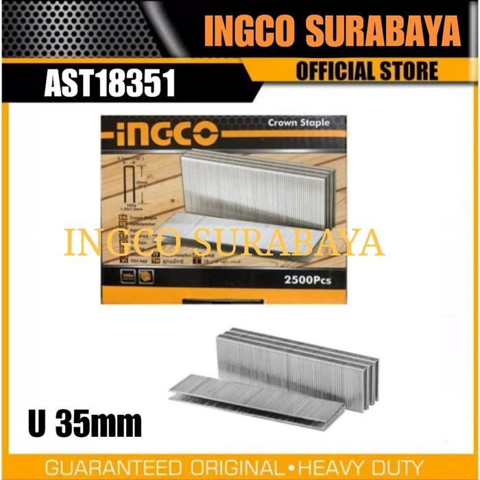 

INGCO AST18351 CROWN STAPLES ( U 35MM ) REFILL ISI STEPLES TEMBAK U35