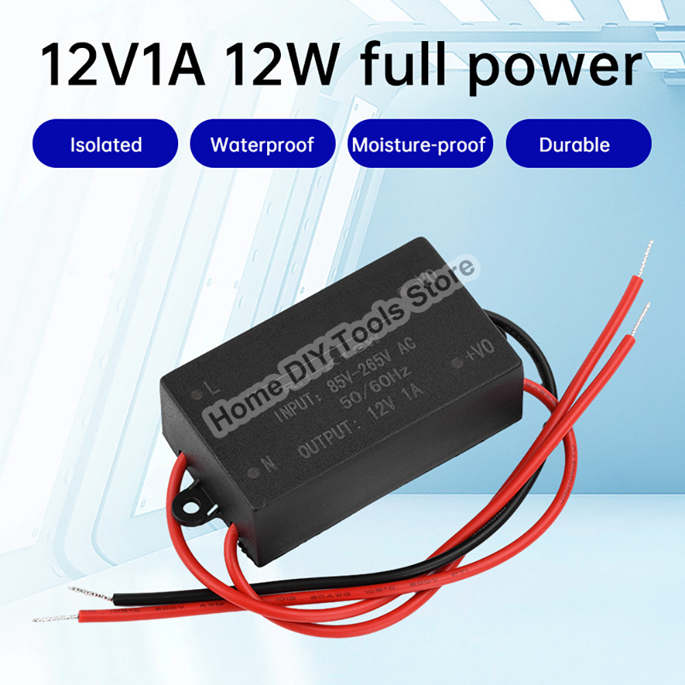 AC-DC to DC Step-Down Power Supply Module AC85-265V to DC5V 12V Waterproof Mini Buck Convert Regulat