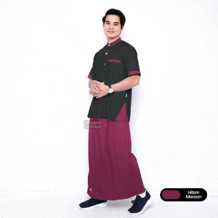 Girya.Syo - Orizano Set baju koko Dewasa laki laki setelan sarung celana sarkoci Toyobo fodu  kain  