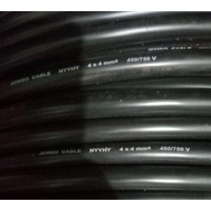 KABEL JEMBO NYYHY 4X4MM 4x4 MM JEMBO METERAN POTONGAN ECERAN