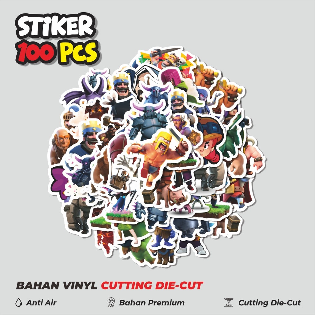 

Terbaru! 50 pcs Stiker Clash Of Clans Game Video Series 4 Dekorasi Lucu Kreatif untuk Notebook, Skateboard, HP