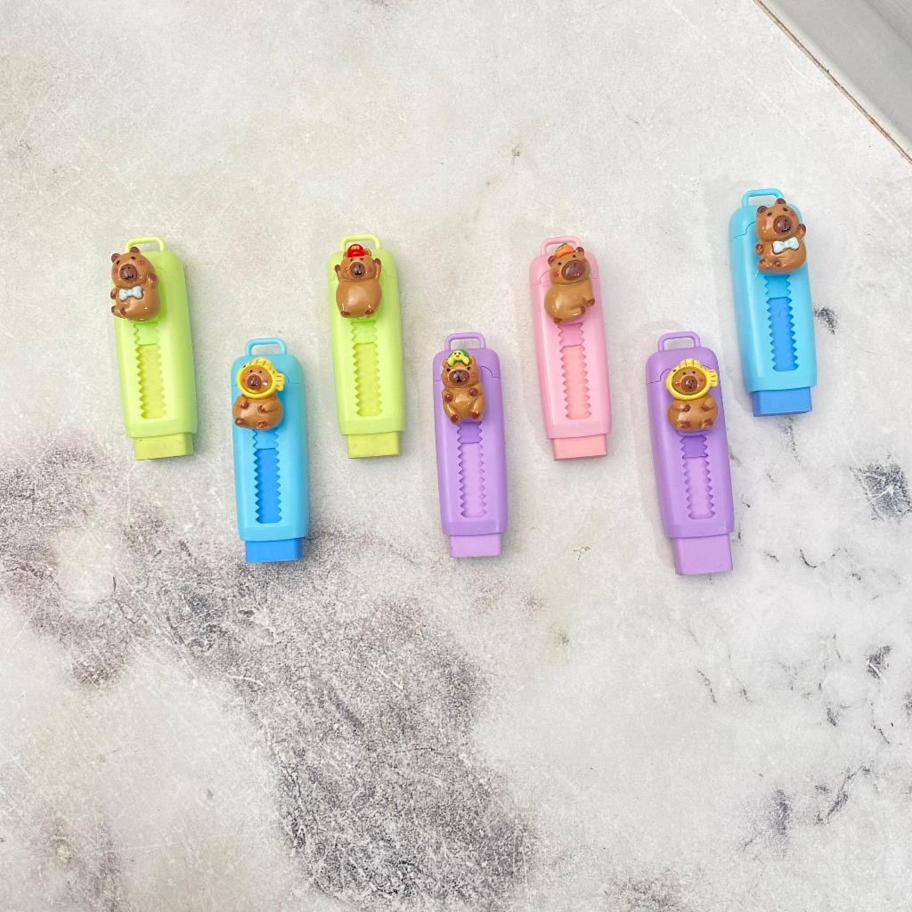 

READY ER-1695 Penghapusan Bentuk Cutter Motif Capybara Tersedia Banyak Varian Warna Dan Bentuk Capibara Harga Satuan Bisa Cod