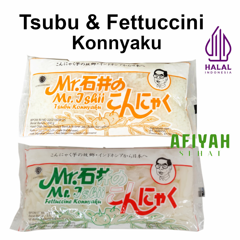 

Mr. ISHII Konnyaku Tsubu & Fettuccine – Gluten Free Makanan Diet Rendah Kalori & Tinggi Serat