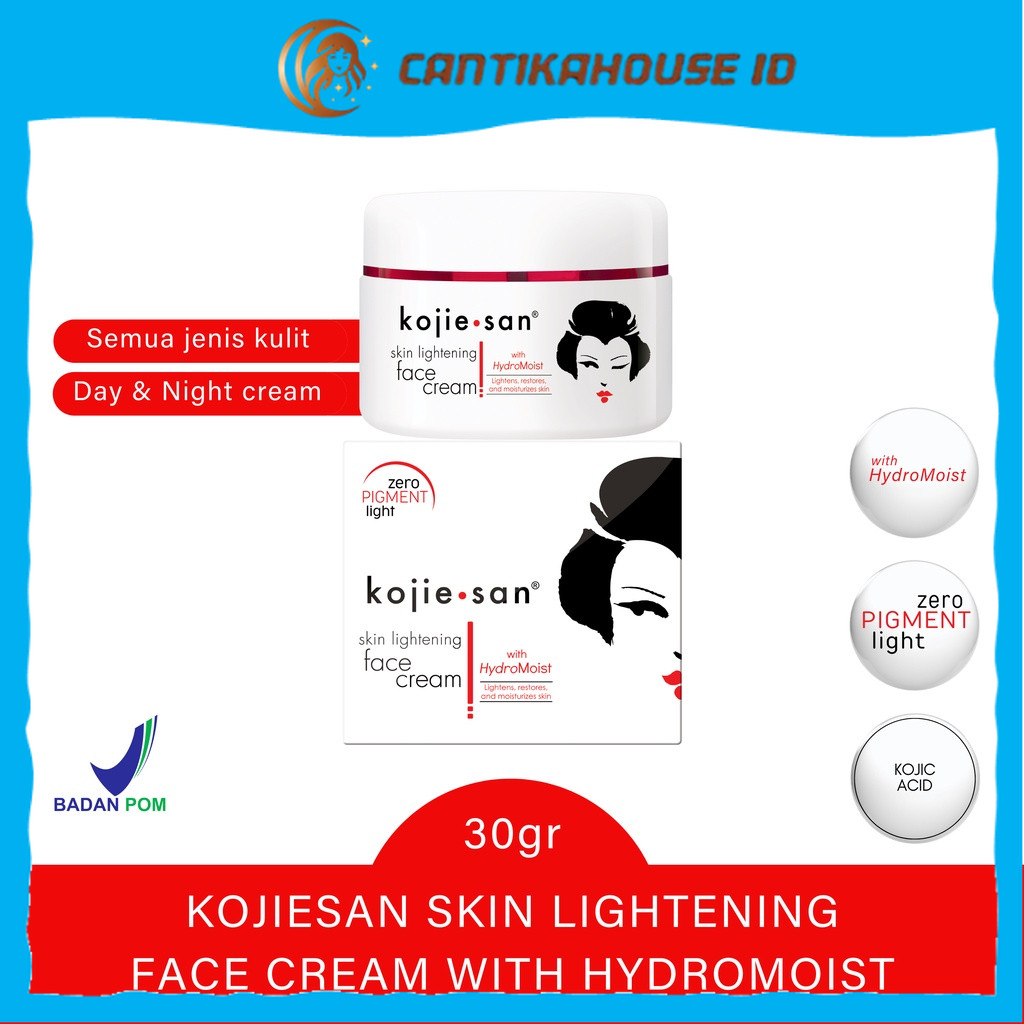 KOJIE SAN Face Lightening Cream 30g Moisturizer KojieSan Face Cream Pagi dan Malam Cream Pemutih Waj