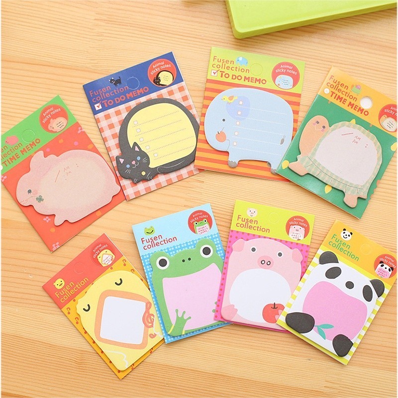 

GM88 Sticky Notes Motif HewanTempelan Kertas Catatan Memo Note Karakter Animal Mini Book Karakter Binatang Lucu