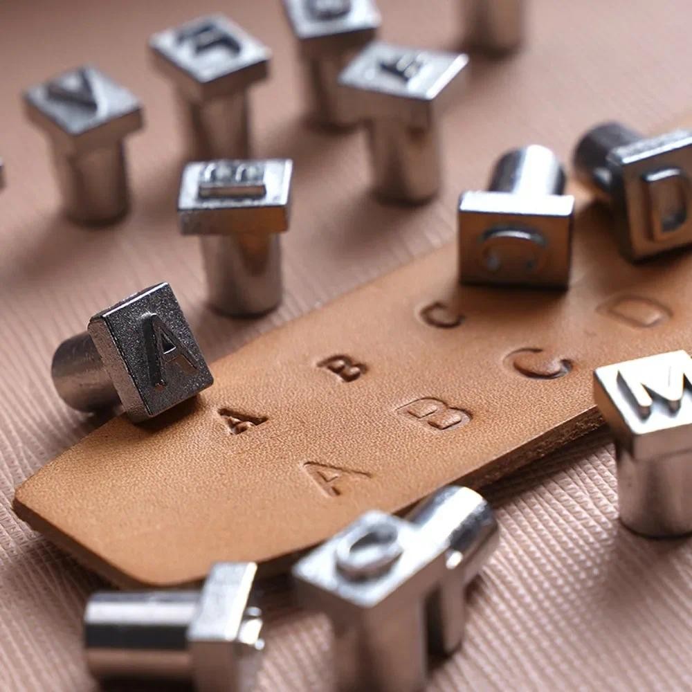 

37Pcs 4mm/6mm Metal Alphabet Number Leather Stamp Punch Tools Letters Stamping kit Set Professional Leather embossed Tools