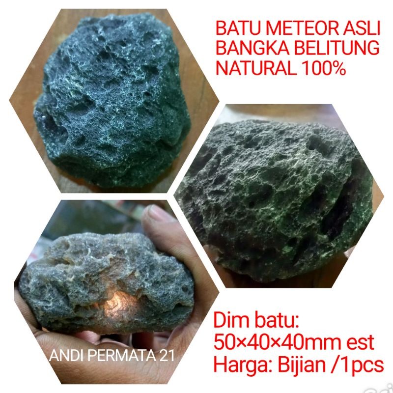 BATU METEOR BANGKA BELITUNG ASLI NATURAL 100%
