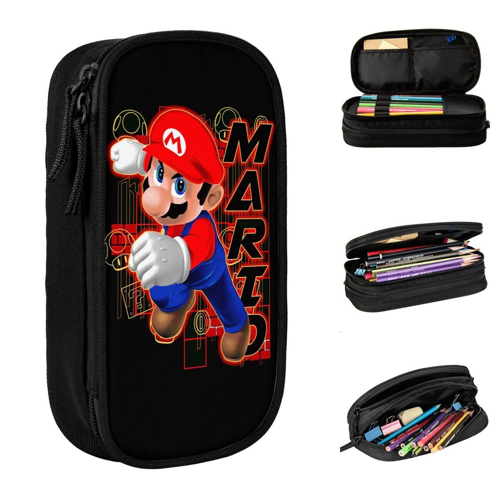 

Marios Pencil Case Game Pencilcases Pen Holder for Student Large Storage Bag Office Gift Stationery