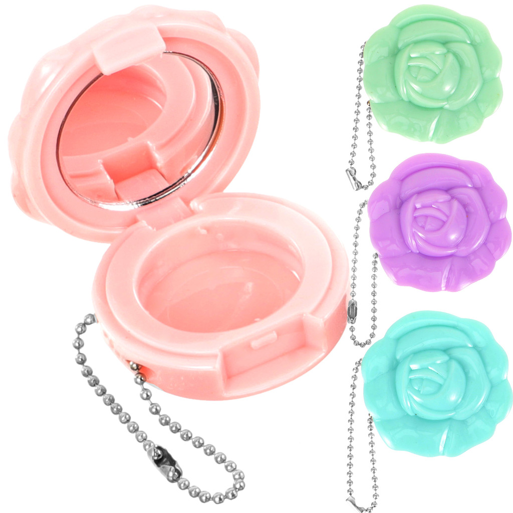 

4Pcs Rose Flower EyeShadow Box Empty Small Jar Lip Balm Container Eyeshadow Palette Makeup Powder Pan portable Travel cosmetics