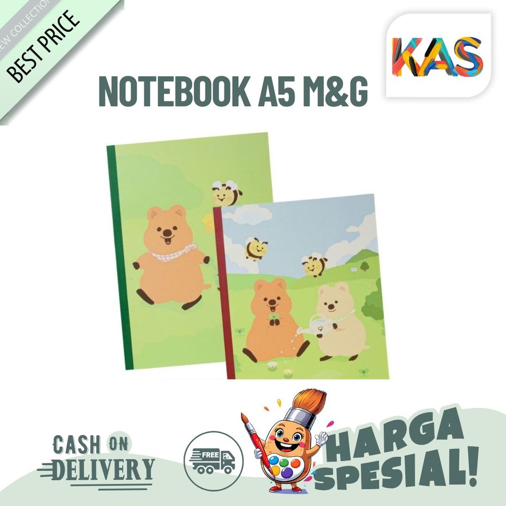 

Notebook A5 M&G APNBC027 Kiki Quokka Glue Book Buku Tulis Catatan Bergaris Ruled 40 Halaman - Satuan