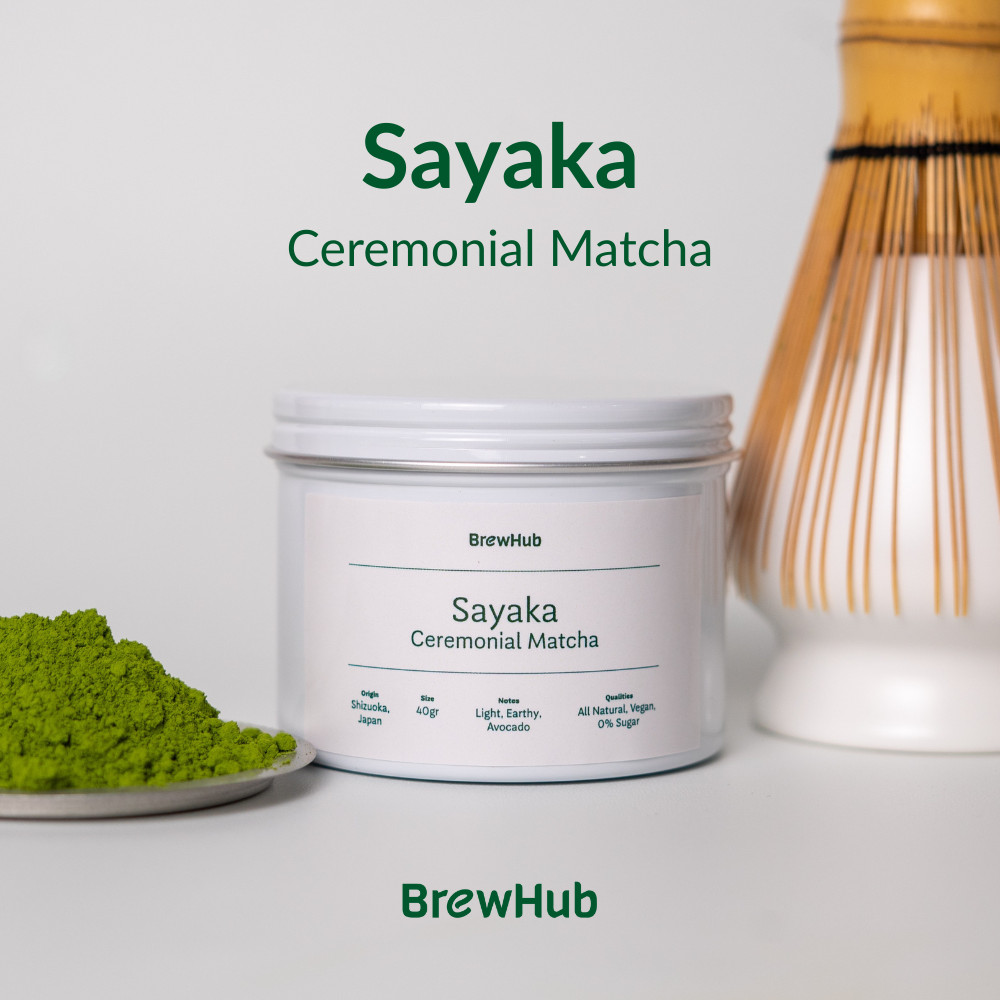 

BrewHub Sayaka Ceremonial Matcha 40 gr - 100% Pure Matcha Powder Bubuk Matcha Murni