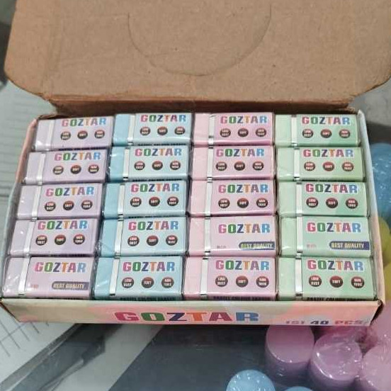 

(1 Pak Isi 40 Pcs) GROSIR Penghapus GOZTAR 4B B-40 / Penghapus Goztar B-40B B-40C (1 Pak Isi 40 Pcs)