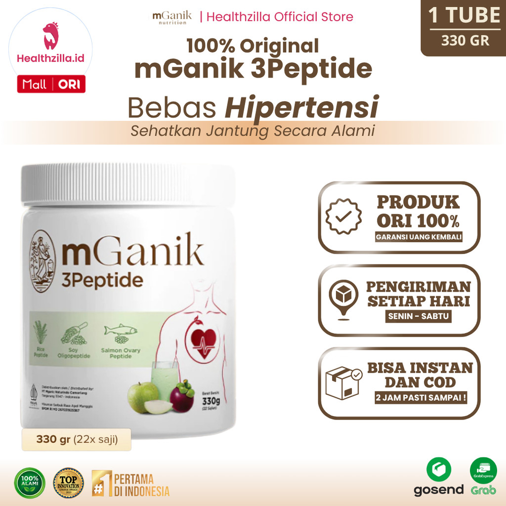 

[TERBARU] mGanik 3Peptide Apel Manggis 330gr - Suplemen Hipertensi