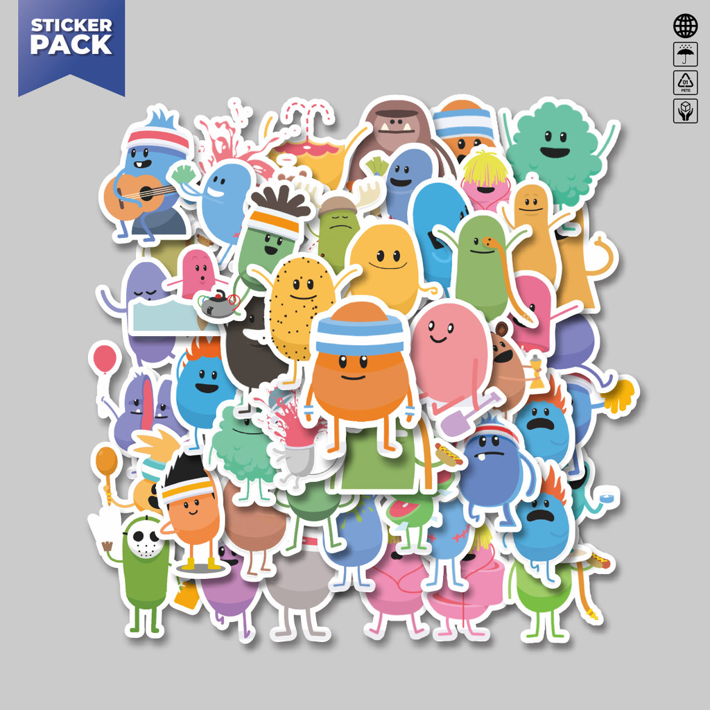 

[100PCS]Stiker Pack Stiker Game Series Dumb Ways To Die Mix Aesthetic Vinyl Anti Air Dekorasi Sticker Laptop Buku Journal Koper Helm Casing HP Gitar Helm Skateboard