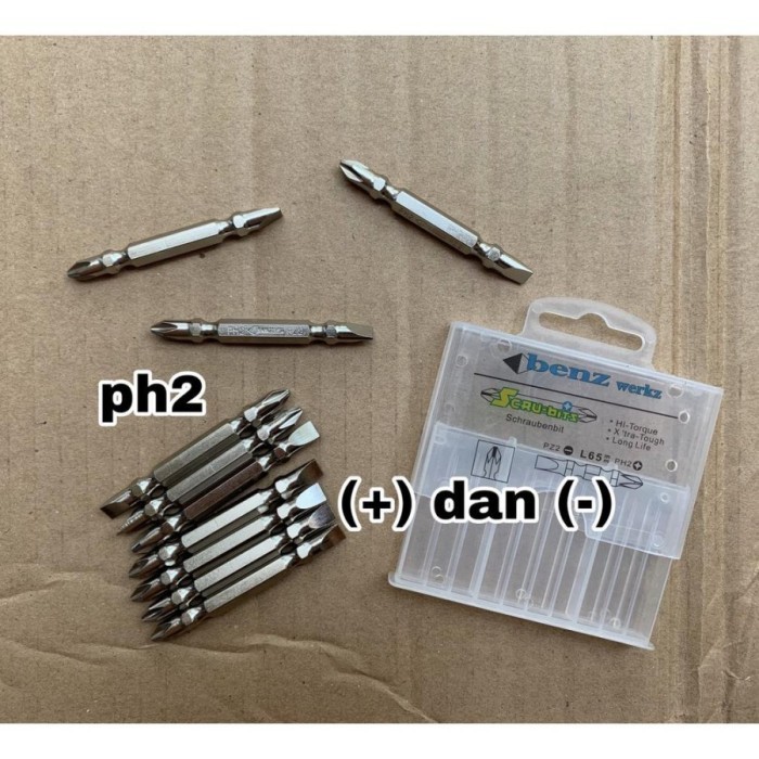 Mata Obeng Skrup Sekrup Angin PH2 (+) Mata Bor Obeng Gypsum Magnet