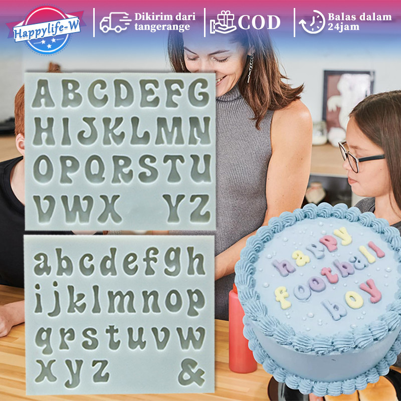 

Silikon Cetakan Huruf Dan Angka Untuk Puding Jelly Es Fondant Kue Coklat Mold