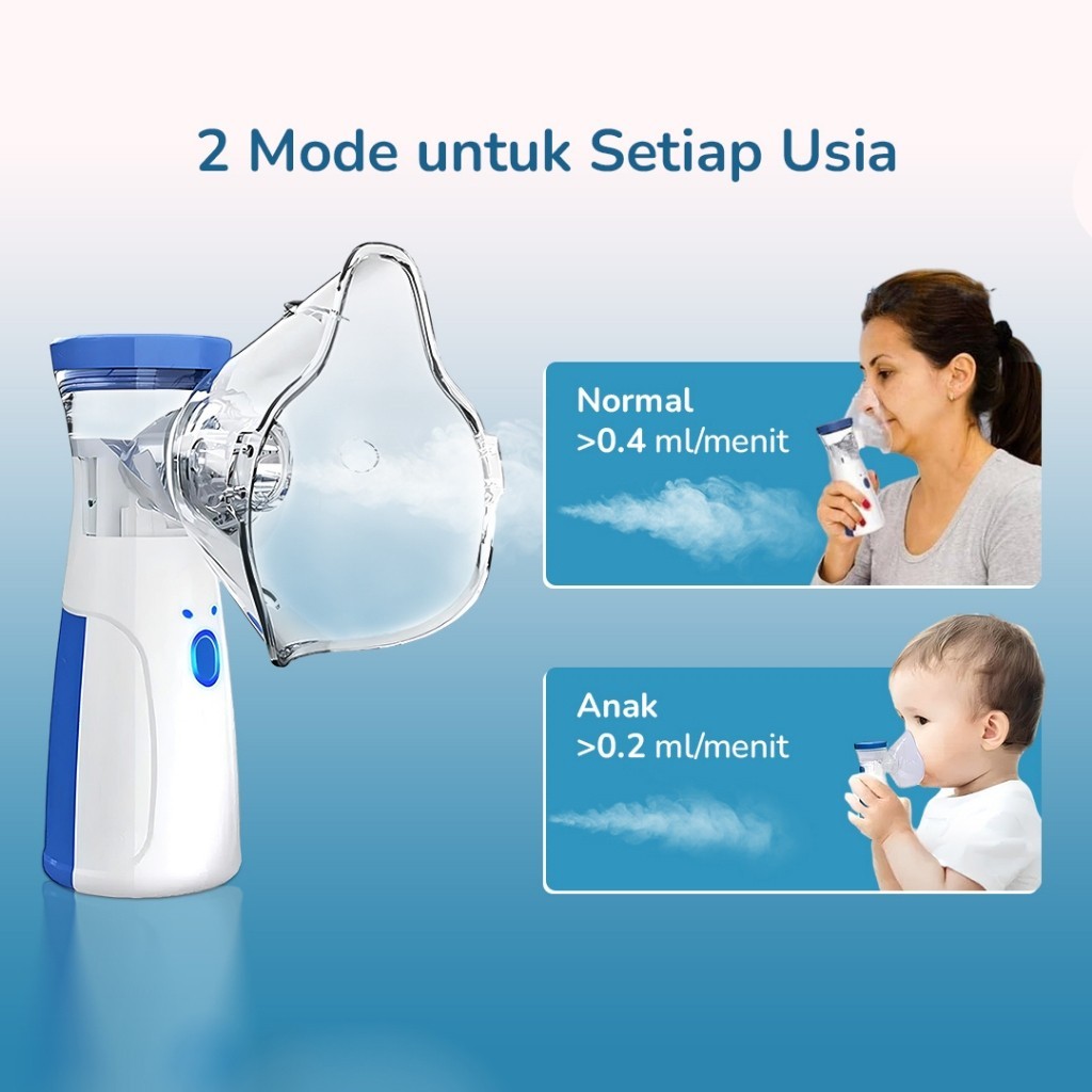 Alat Terapi Pernapasan Handheld Inhaler Nebulizer Machine | Terapi Pernafasan Nebulizer Asma | Alat 
