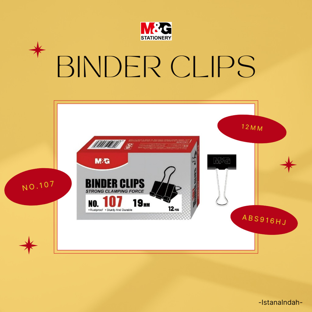 

M&G Paper Clip 19mm Super EconomiaI Force ABS916HJ No.107 - 12Pcs