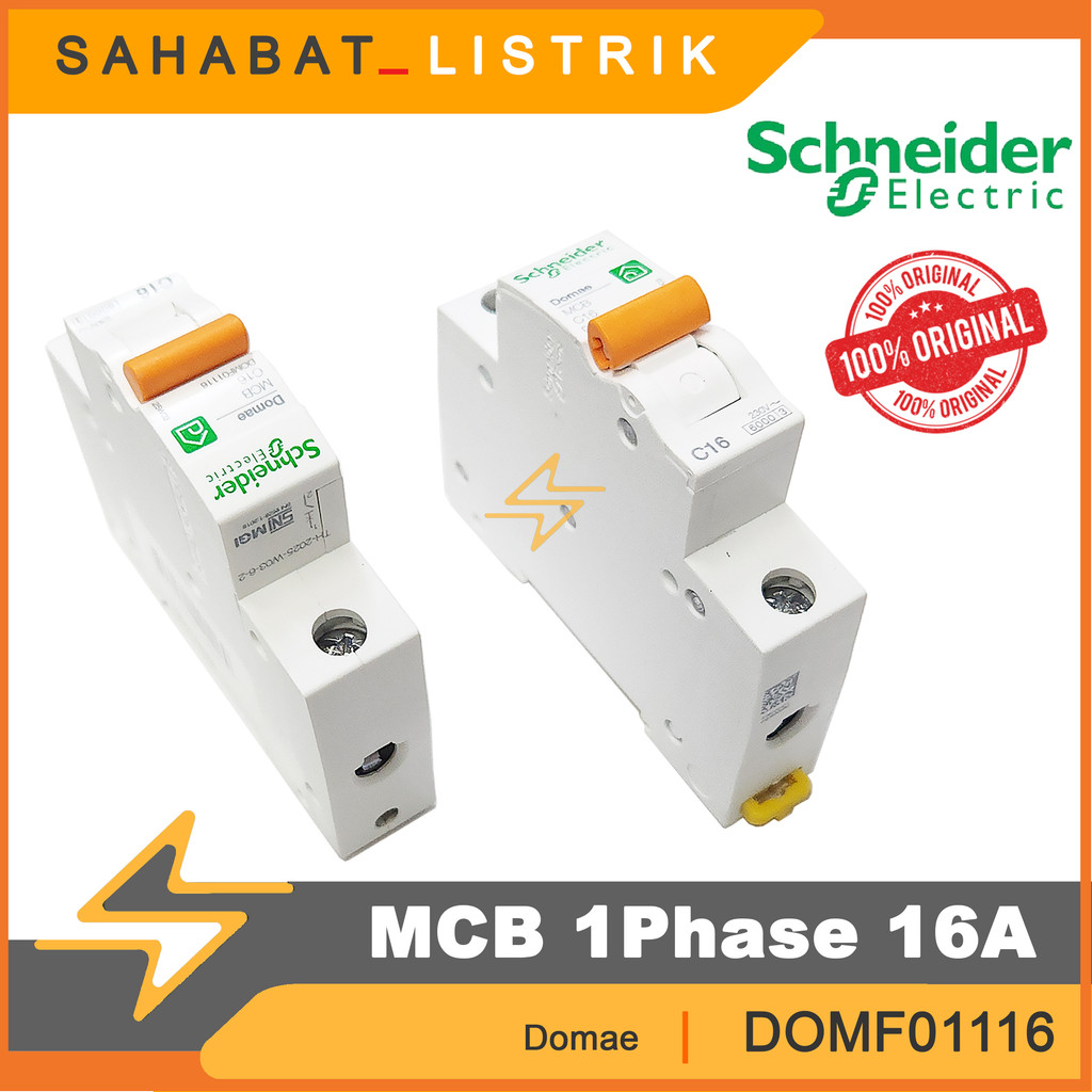 MCB SCHNEIDER 16A 1 Phase / MCB 16 Ampere