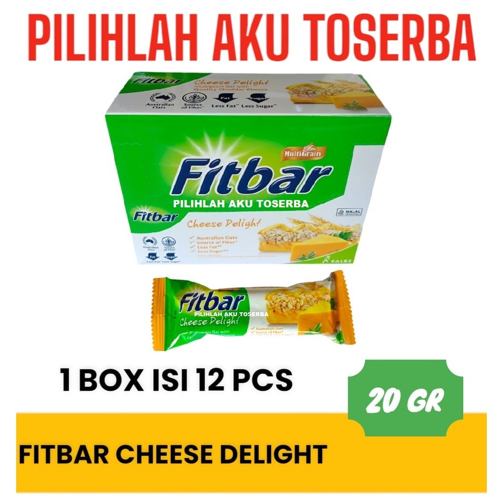 

Fitbar CHEESE DELIGHT Multigrain Cereal Bar isi 12 - (HARGA 1 BOX)