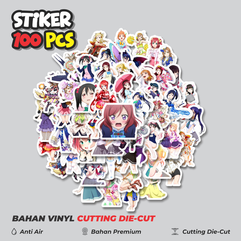 

Terbaru! 50 pcs Stiker Anime Series Love Live Character Mix 4 Dekorasi Lucu Kreatif untuk Notebook, Skateboard, HP
