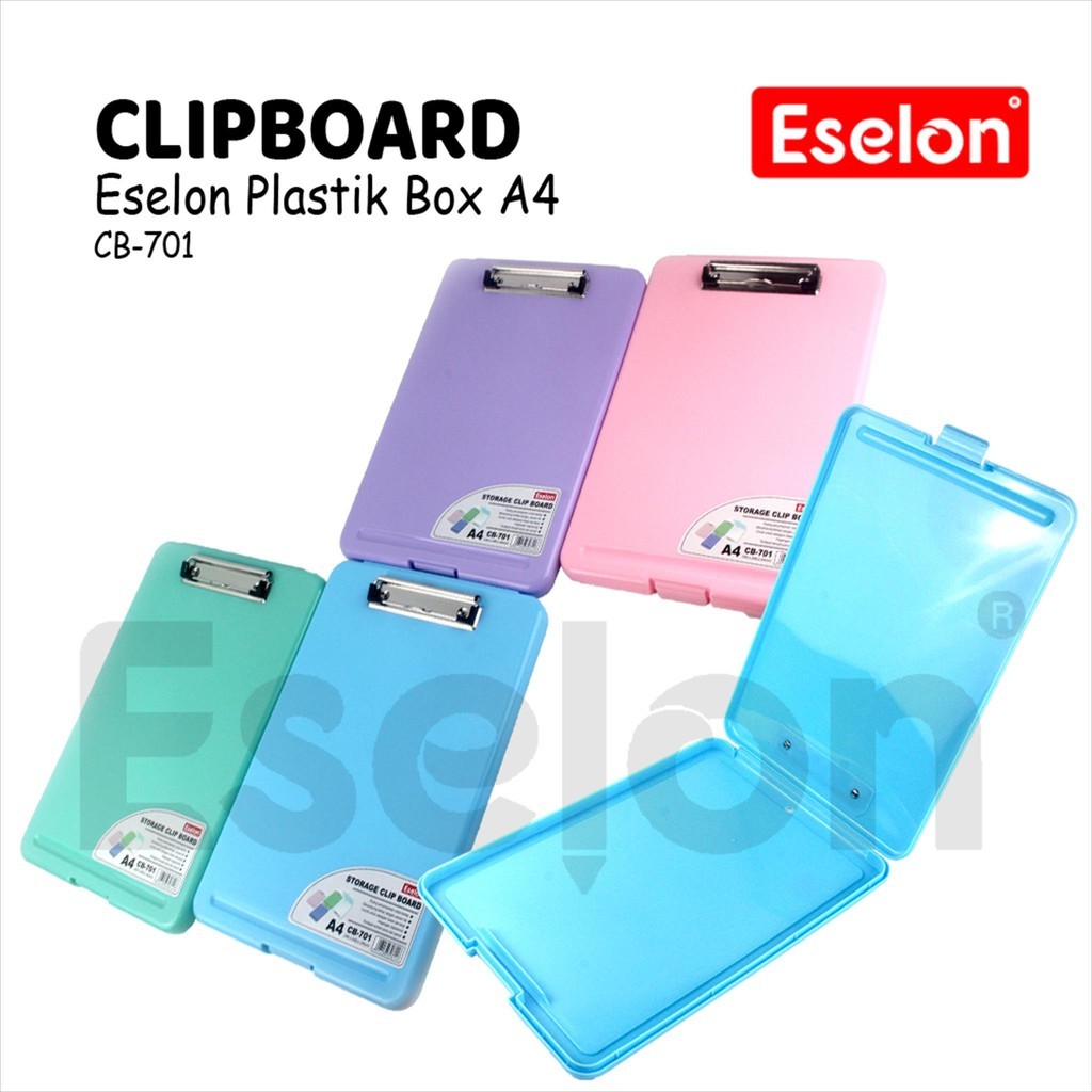 

❤️️Clipboard Plastik Eselon A4 / Papan Ujian 2IN1 / Storage Clipboard❤️️