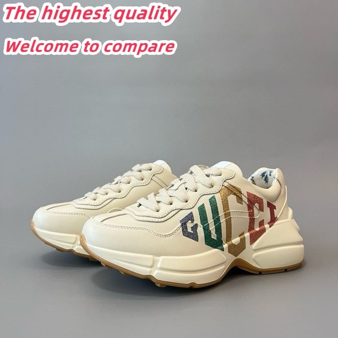 GU Rhyton Series Dad Shoes Casual Durable Running Shoes Women's Glitter printing 7600667