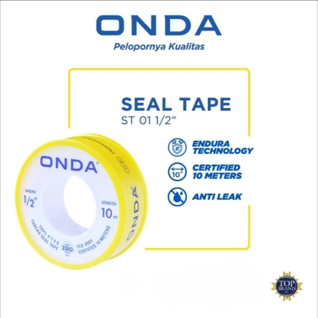 

Sealtape ST01 1/2" 10 meter ONDA / Seal tape ST 01 1/2 in 10m