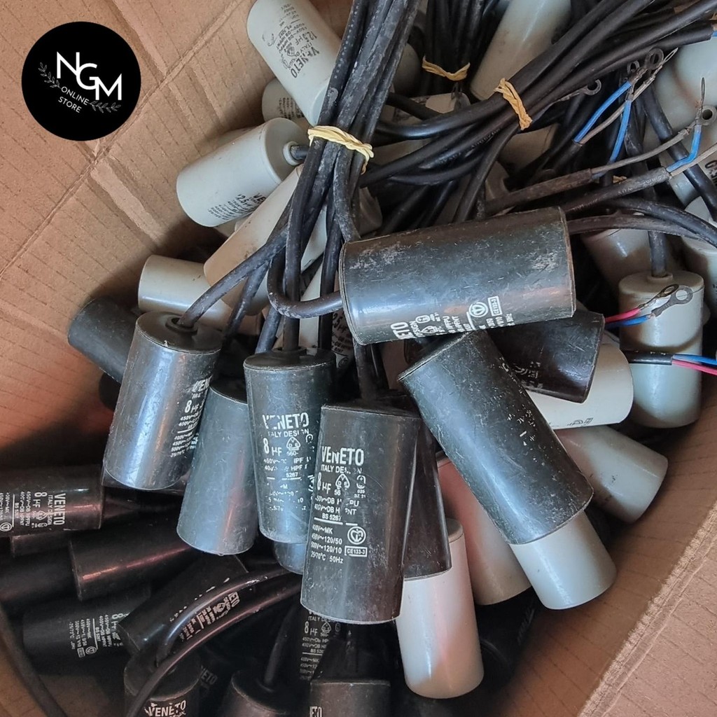 ECER Kapasitor Sanyo 8 uF VENETO / Capacitor Sanyo Italy Design