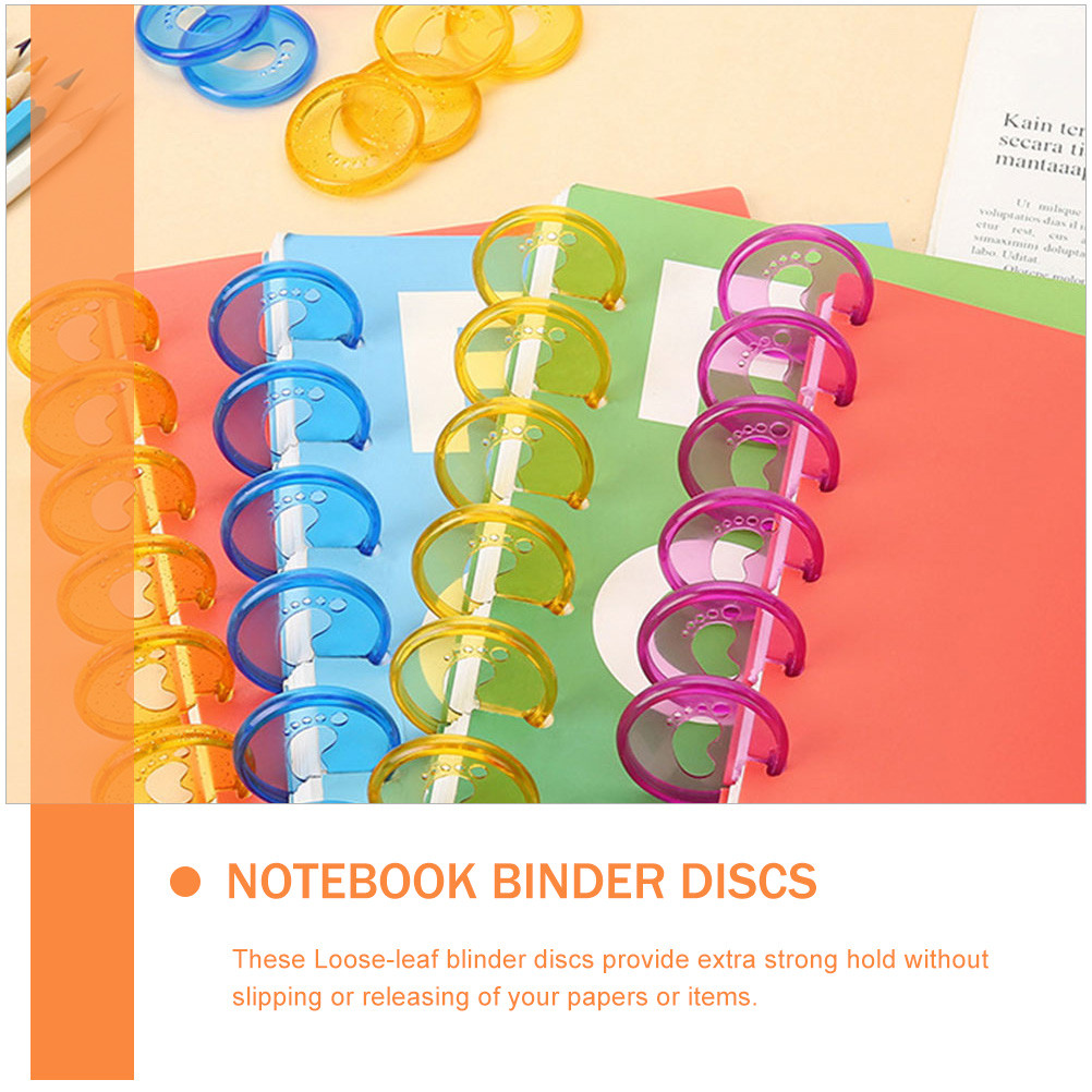 

20 Pcs Loose-Leaf Coil Ring Multi-use Binding Discs Plastic Rings Books Abs Planners Binders