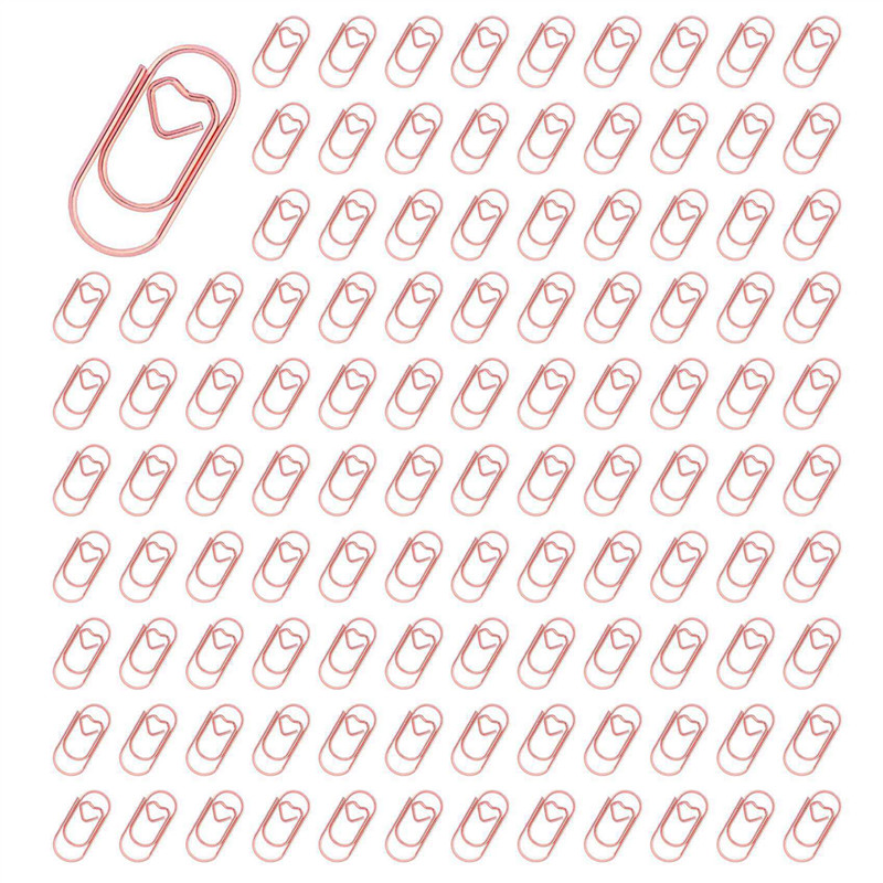 

Superior 300 Pieces Rose Gold Cute Paper Clips Mini Clips Heart Shaped Paperclips Bookmark Clips For Office Supplier School