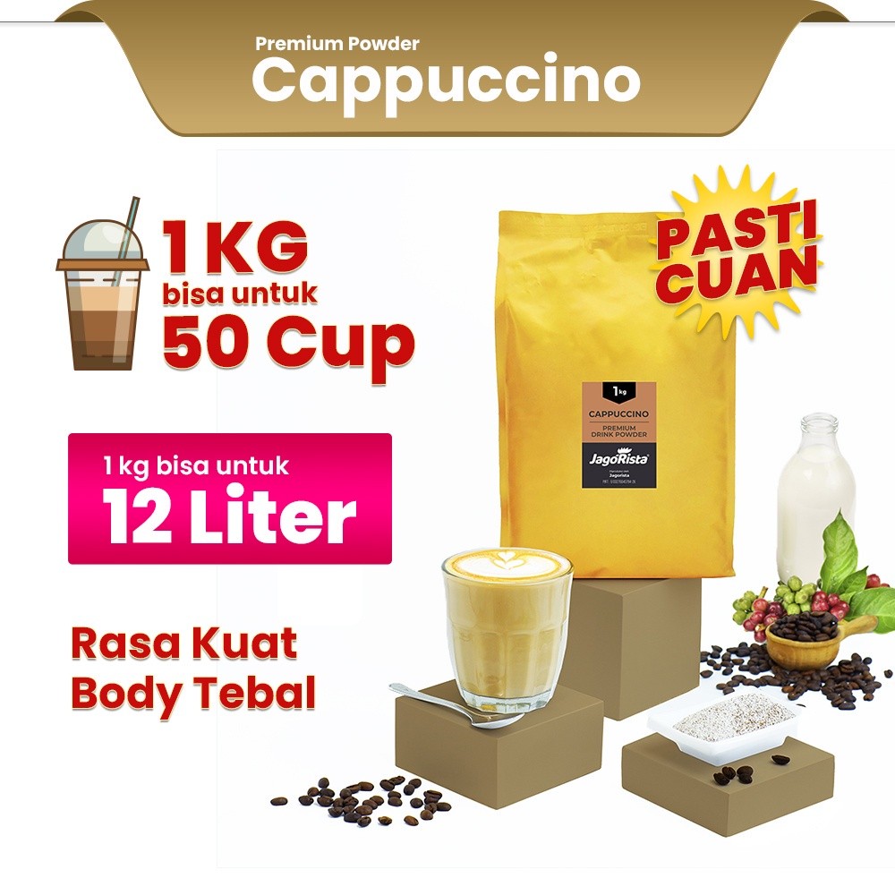 

Jagorista Bubuk Minuman Cappuccino 1 KG Kualitas Premium