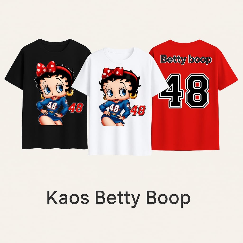 MY ready kaos oversize betty boop import atasan wanita premium kombed 24s