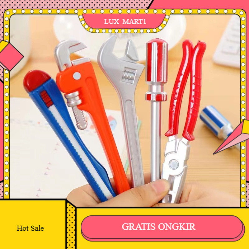 

【LUX_M1】HOT SALE!!! Pulpen Obeng Pena Lucu bentuk Palu Cutter Souvenir Alat Tulis