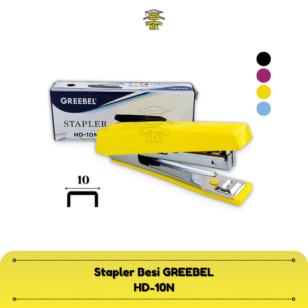 

Stapler / Staples Greebel HD‑10N / Kuat & Tahan Lama Kapasitas 16 Lembar
