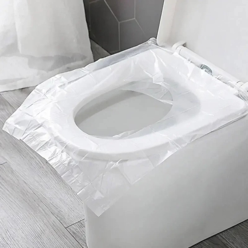 HKM Plastik Toilet Duduk Alas Duduk Toilet Sekali Pakai Toilet Seat Cover Plastik Travel Toilet Seat