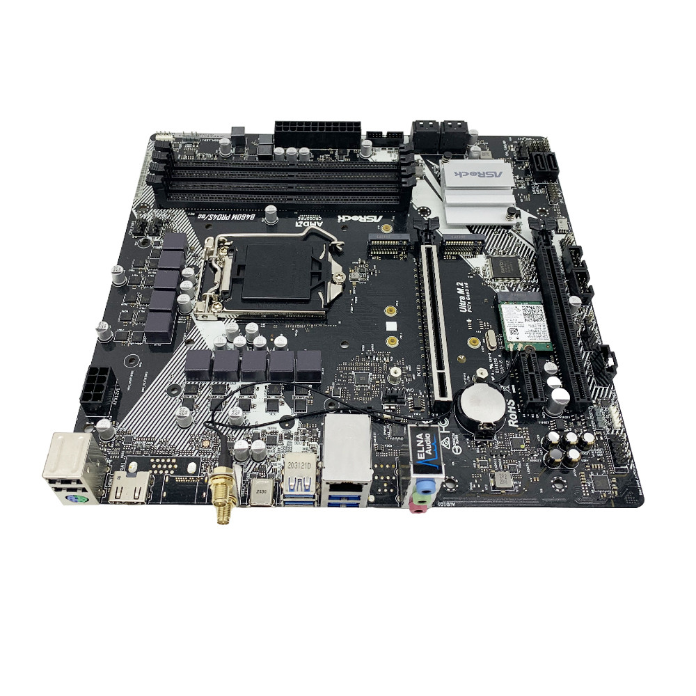 ASRock B460M PRO4S/AC Motherboard LGA1200 4xDDR4 128GB M.2 Supports 10th Gen Intel Core Processors i