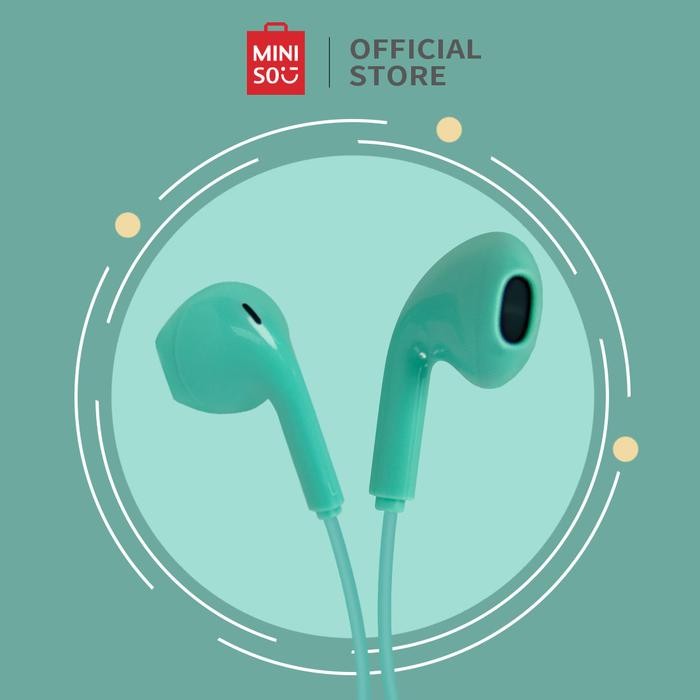 BIG SALE MINISO Headset Earphone Kabel Earbuds In Ear Headphone Klasik Musik - Putih
