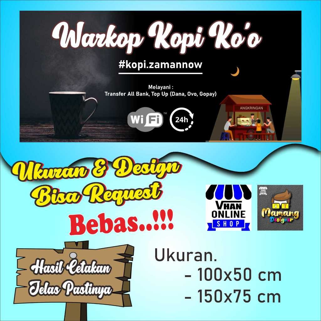 Backdrop Spanduk, Banner, Mmt Warung Kopi, Angkringan Keren Murah