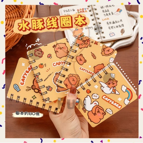 

Funfinds A7 Mini Book Lucu Kapibara/ Diary Mini/ Buku Catatan Anak-anak/ Buku mini S-NB029