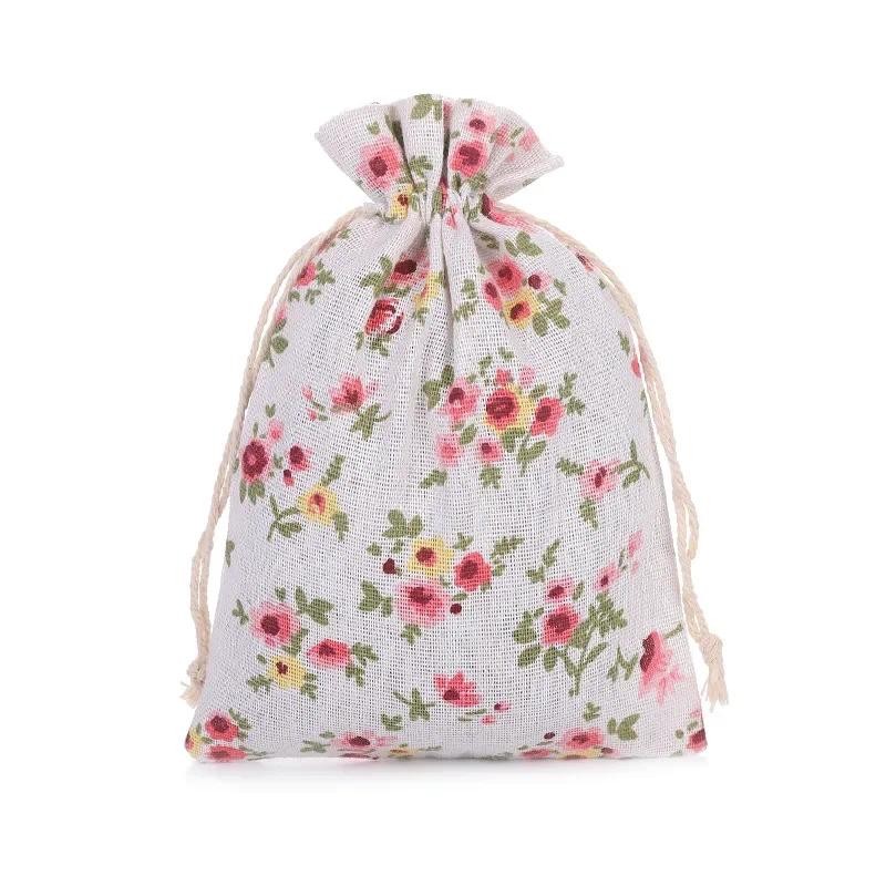 

10x14cm Cotton hemp Bag Gift Drawstring Pouch Gift Box Packaging Bag Wedding Favors Party Christmas Gift Jewelry Pouches Packing