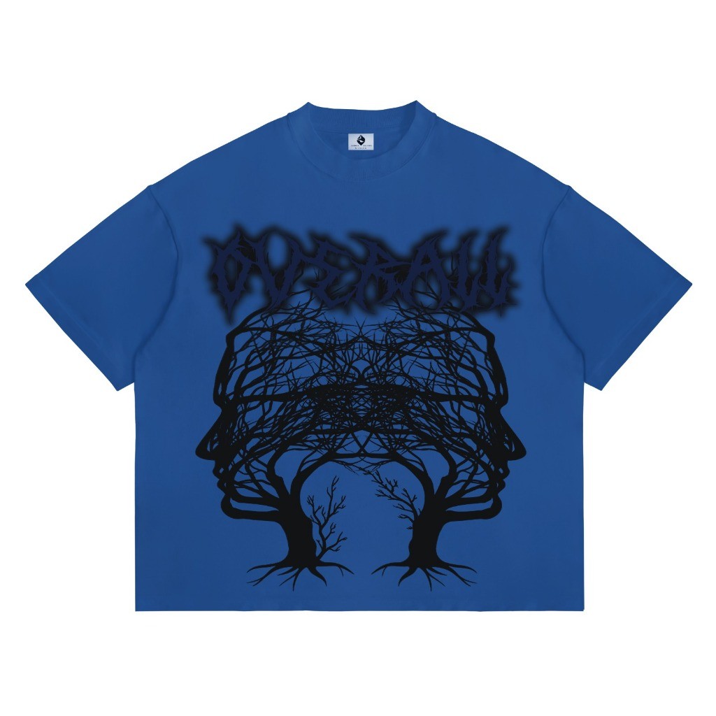 AXULE OverallDecking Boxy Cut T-Shirt cotton 20s Kaos Pria Foam Denim