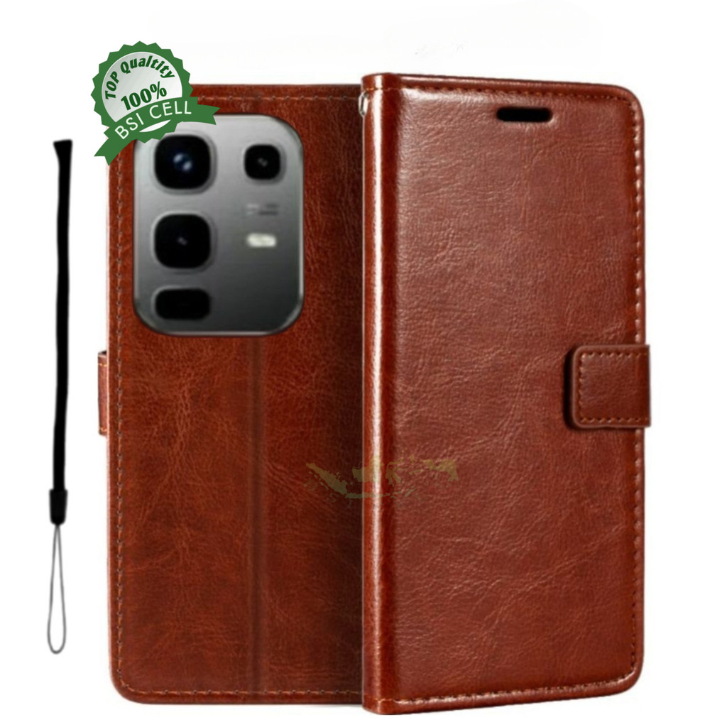 CASE INFINIX NOTE 50 X6858 | NOTE 50 PRO X6855 LEATHER CASE SARUNG HP DOMPET KULIT FLIP COVER CASE B