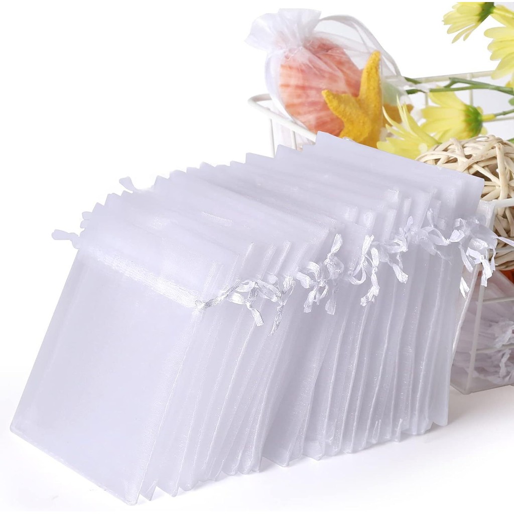 

50PCS White Organza Bag Decorations 7 * 9cm 9*12CM