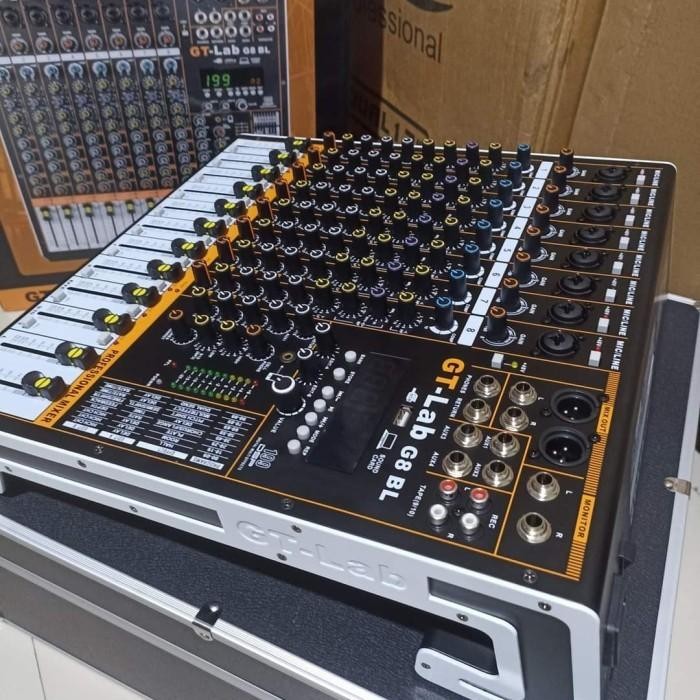 mixer gt lab 8 channel g8bl + compressor double effect original by rdw Soundcard