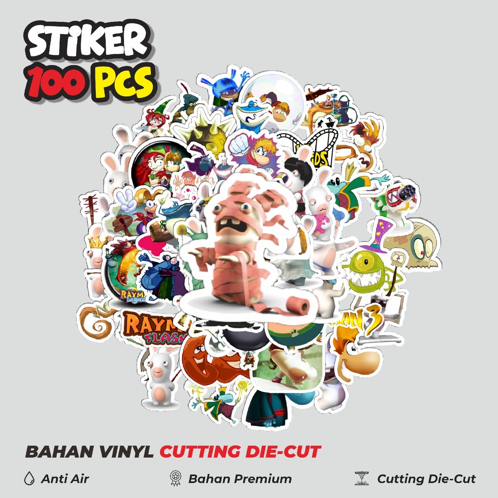 

Terbaru! 50 pcs Stiker Game Series Rayman Universe Karakter Mix Dekorasi Lucu Kreatif untuk Notebook, Skateboard, HP
