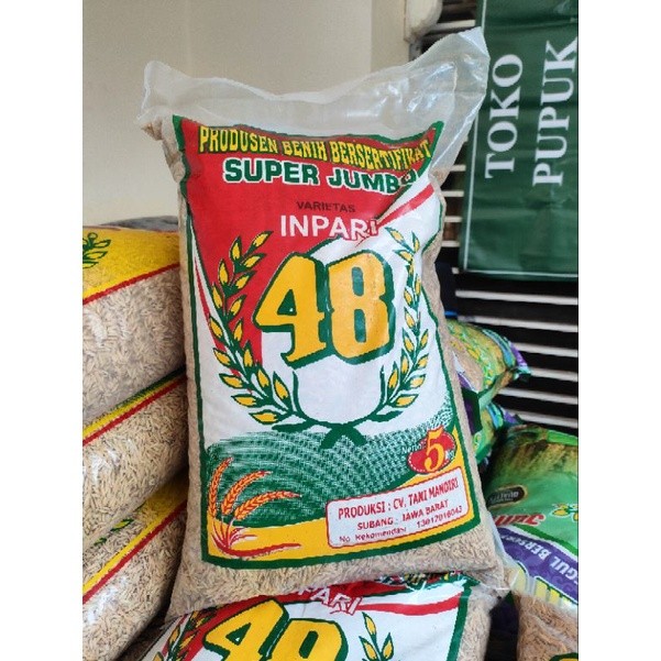 Benih Padi Unggul Bersertifikat Inpari 48 Blast Super Seed Kemasan 5 kg Arumba