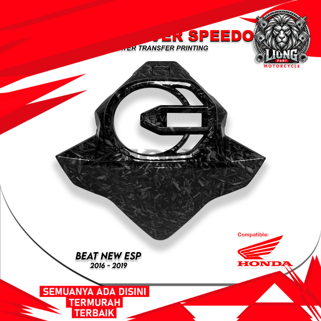 LIONGPART - VISOR SPIDO BEAT CARBON BEAT ESP CARBON FORGED COVER SPEEDOMETER BEAT ESP KARBON 2016/20